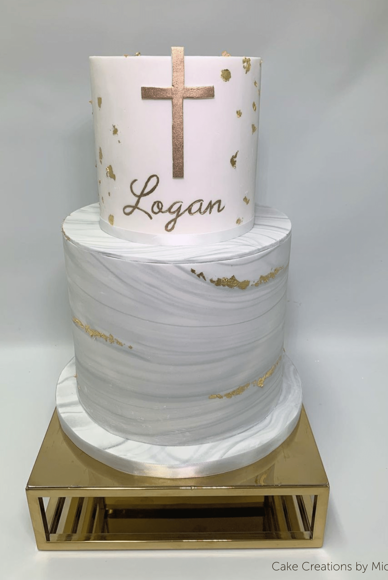 10" Rectangle Metallic Cake Separator - Prop Options