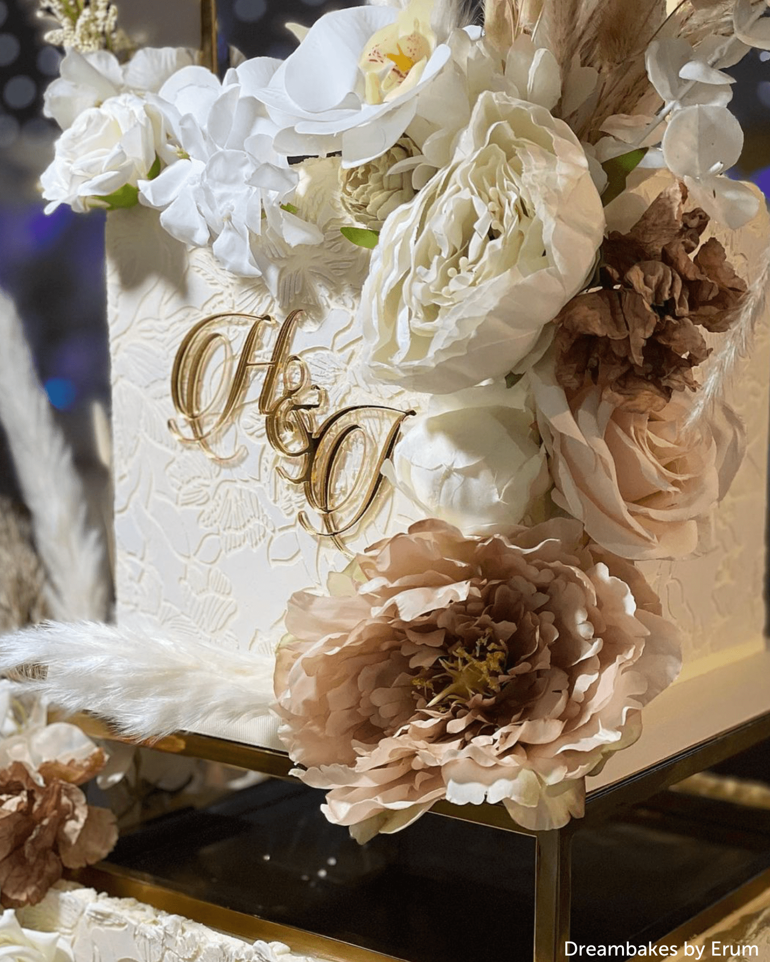 10" Rectangle Metallic Cake Separator - Prop Options