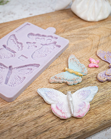 Brush Embroidery Butterflies Silicone Mould