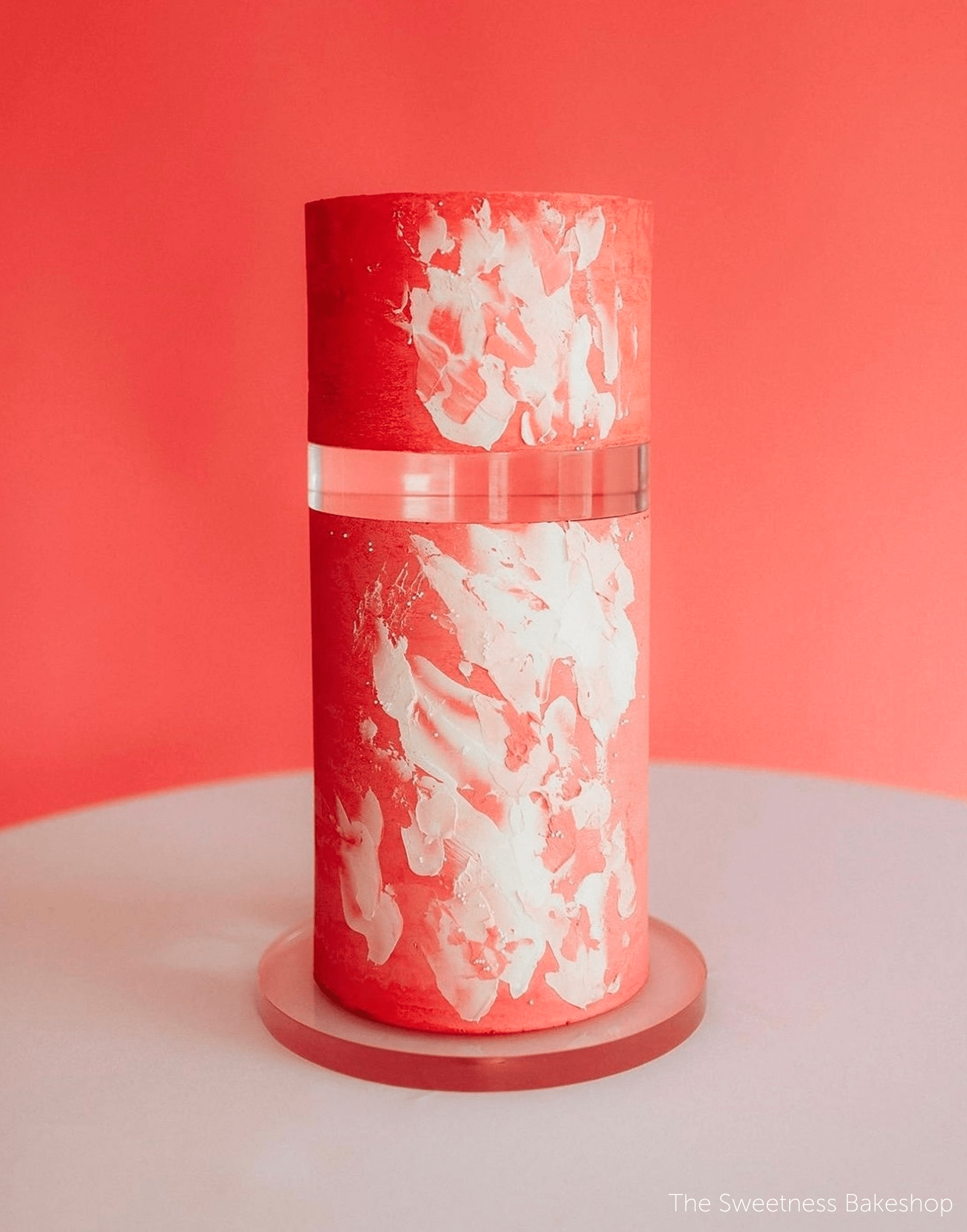 30mm Round Clear Ultra Polished Acrylic Cake Spacer - Prop Options