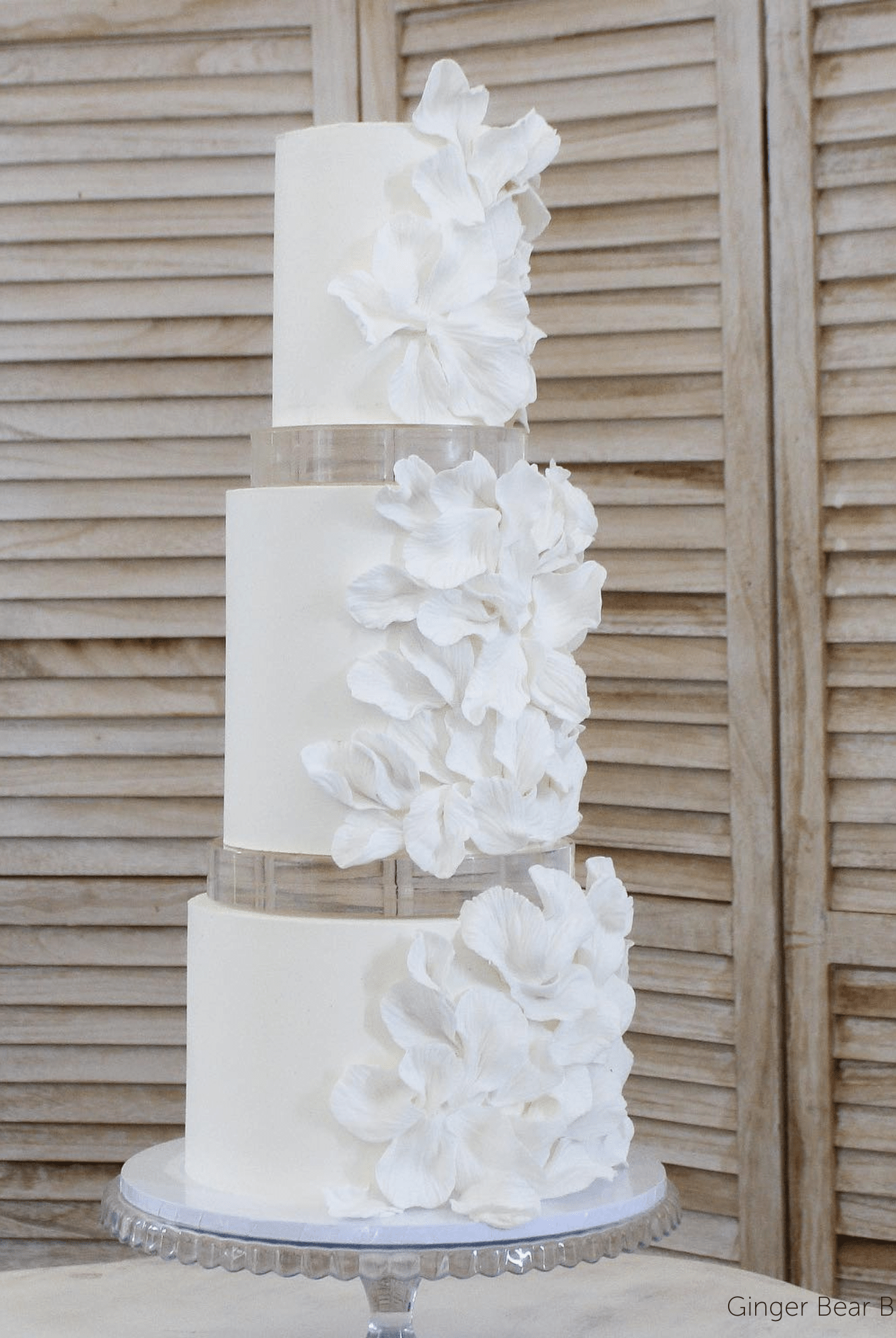 30mm Round Clear Ultra Polished Acrylic Cake Spacer - Prop Options