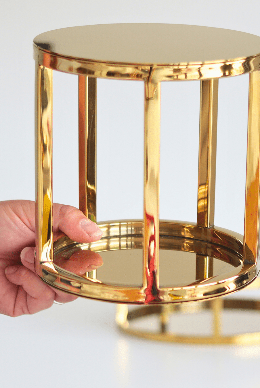 6" Round Metallic Cake Separator - Prop Options