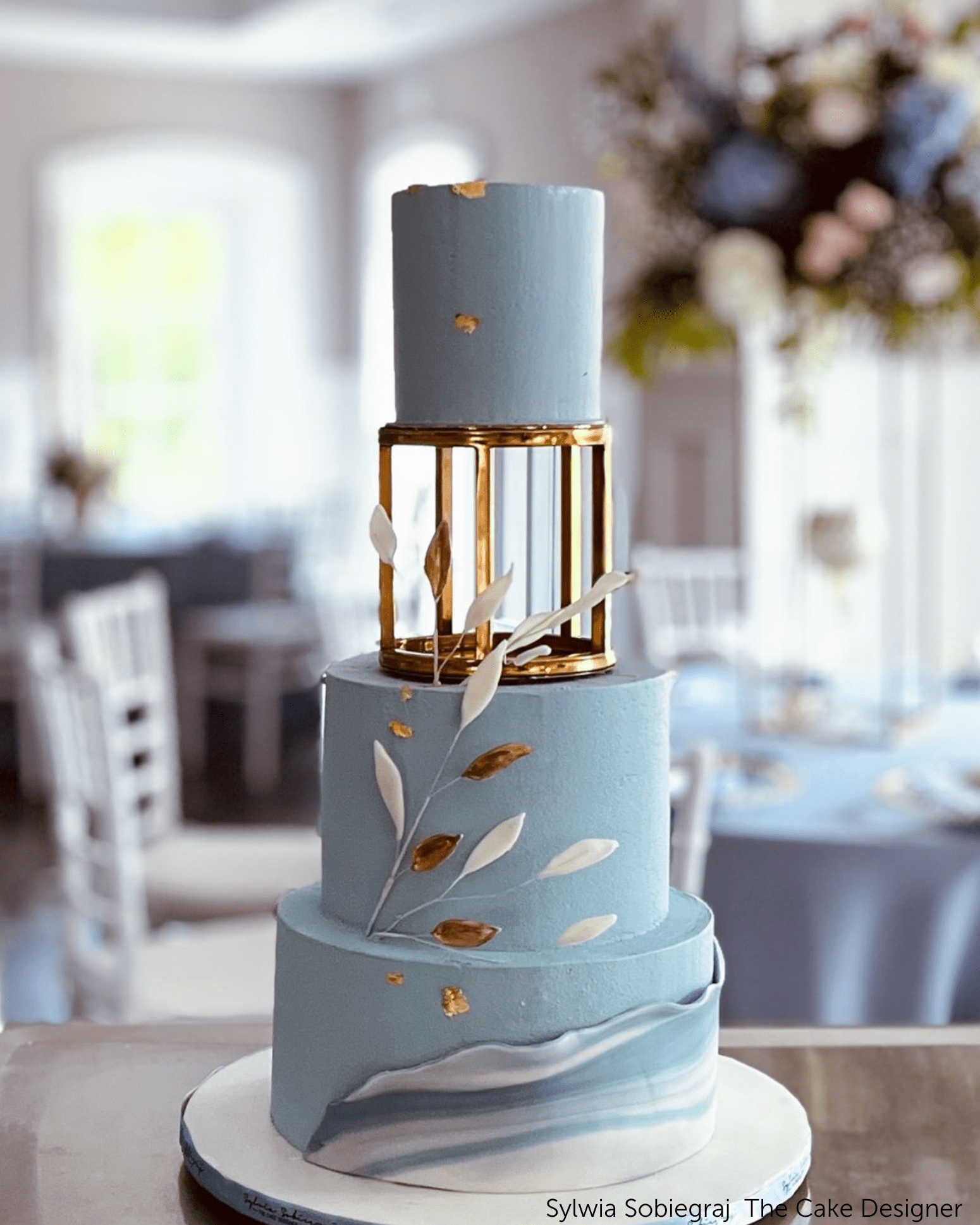 6" Round Metallic Cake Separator - Prop Options