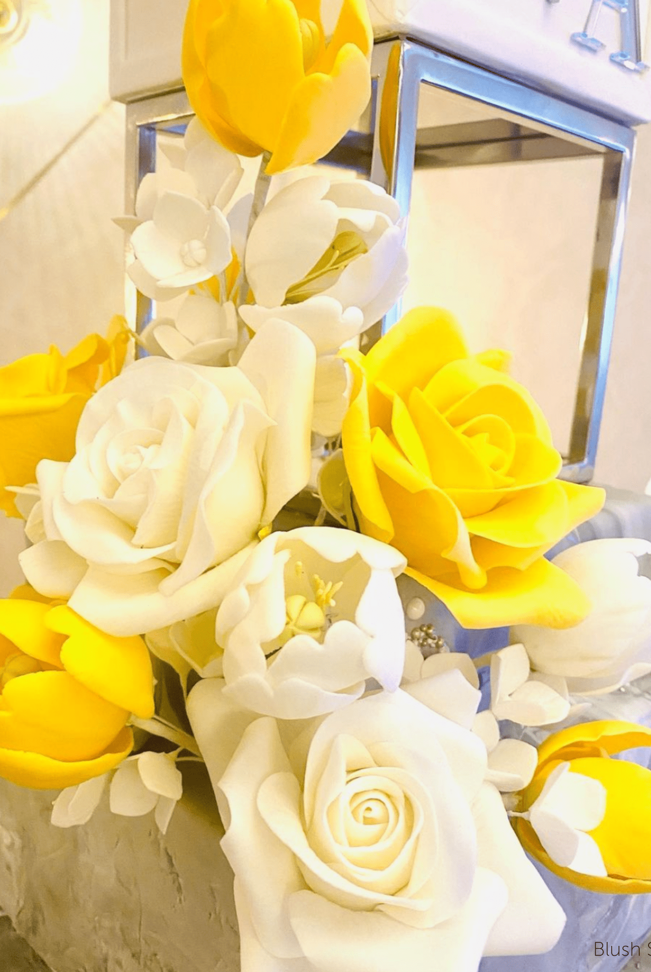 6" Square Metallic Cake Separator - Prop Options