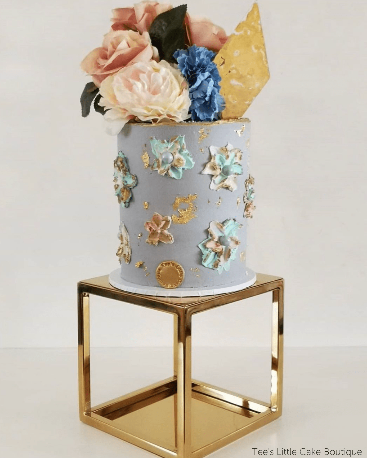 6" Square Metallic Cake Separator - Prop Options