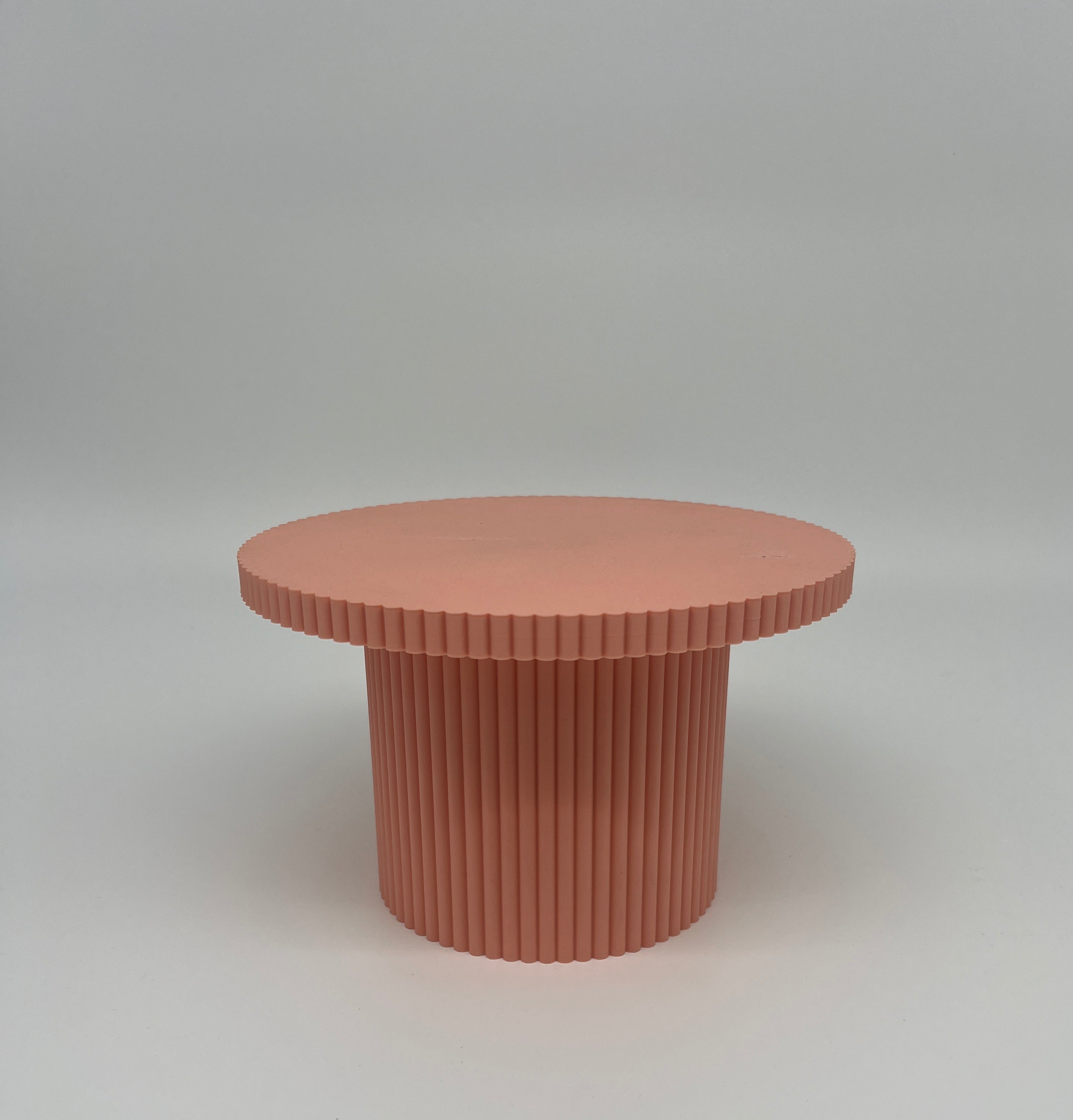 Outlet 8" Reeded Stand - Peach - Misprint - Prop Options