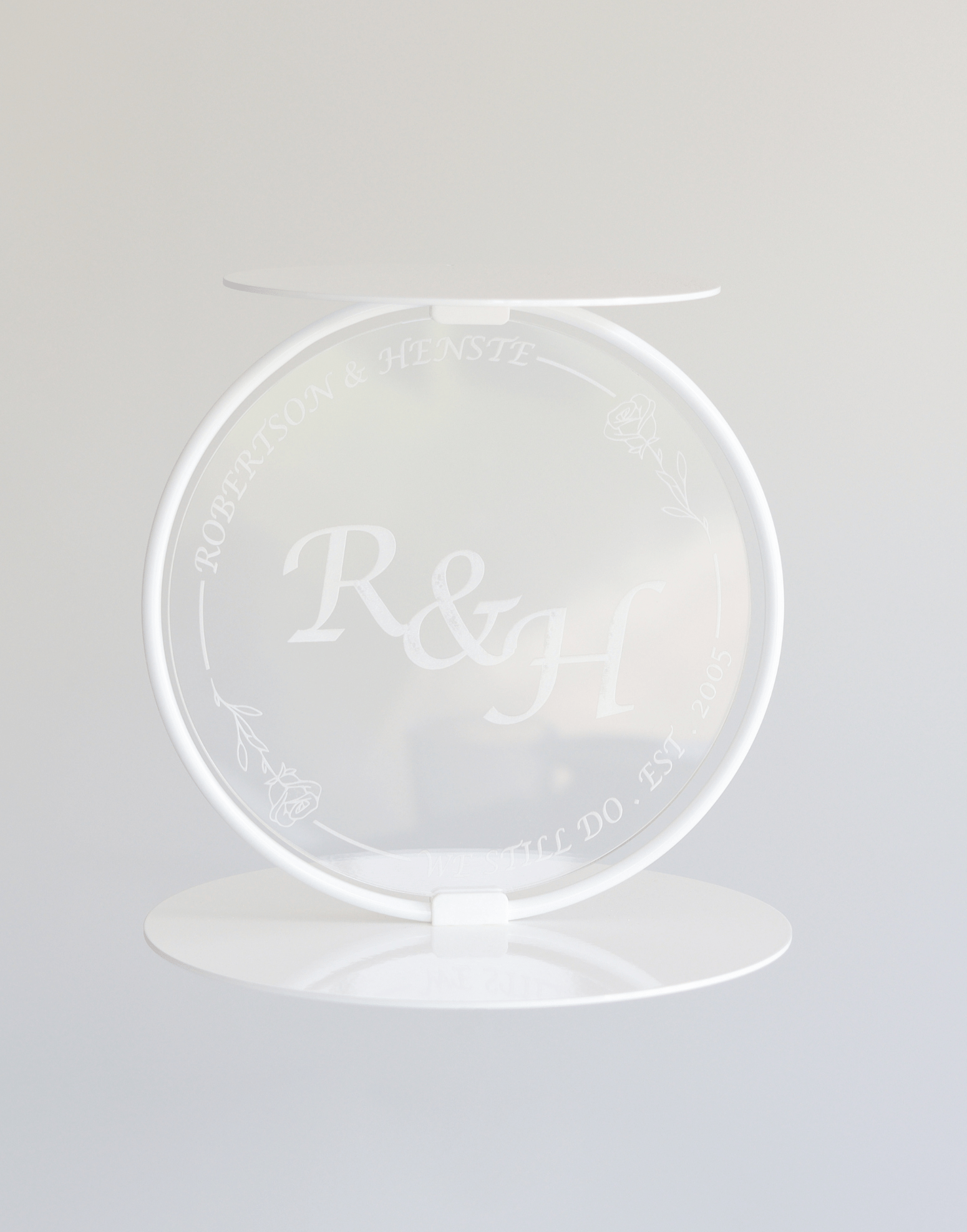 Bespoke Personalised Acrylic Insert for Hoop tier spacer - Prop Options