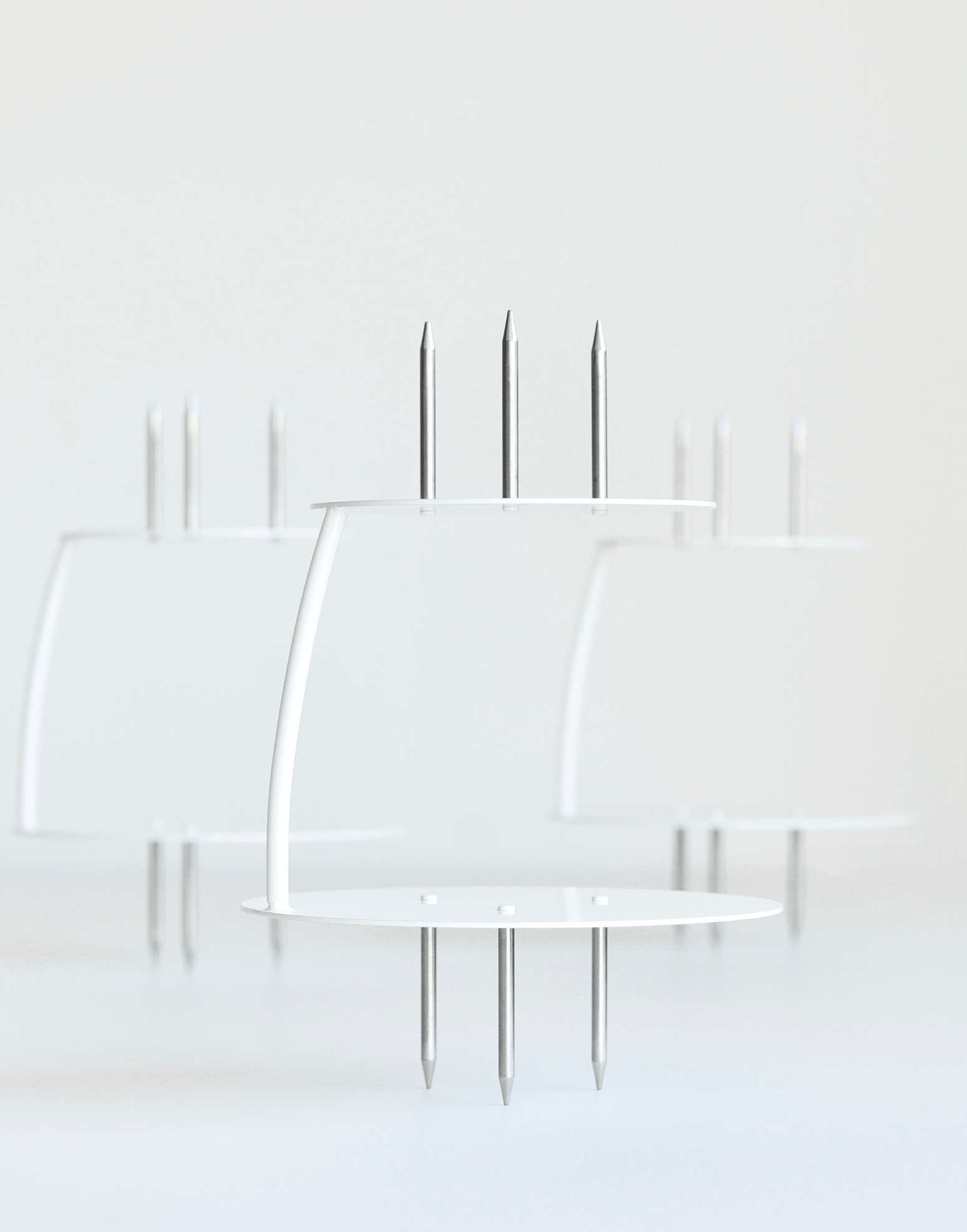 PropBundle - Round Floating Side Bar PropSecure® Cake Separator, Pins & Cake Board - Prop Options