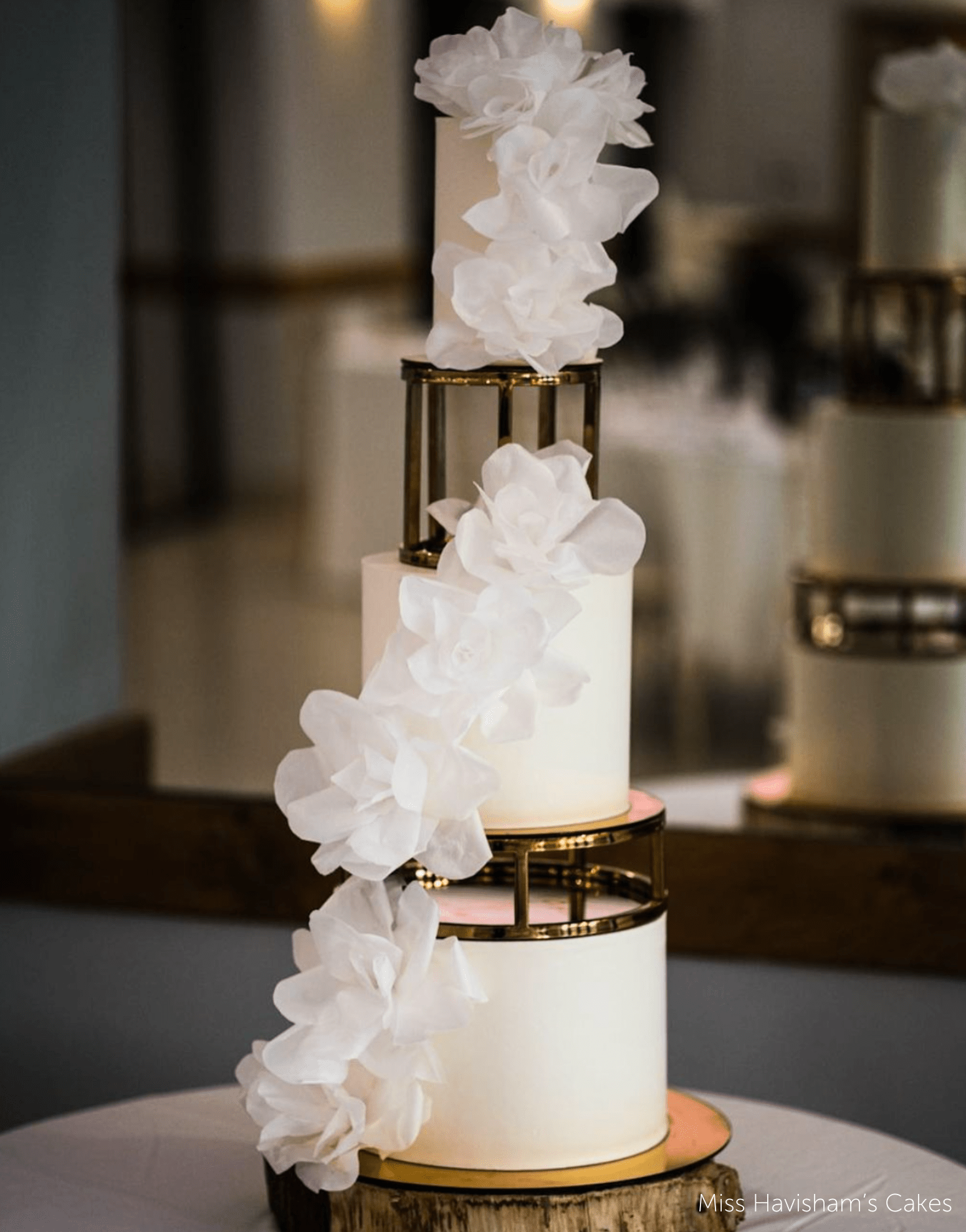 PropBundles - Set of Two - 6" & 10" Round Metallic Cake Separators and Stands - Prop Options