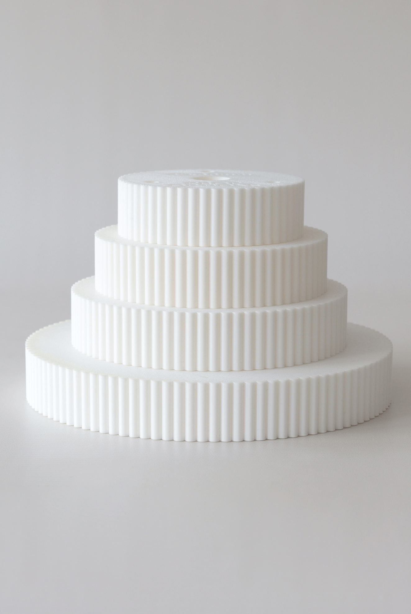 Round 30mm Reeded Cake Spacer - Prop Options