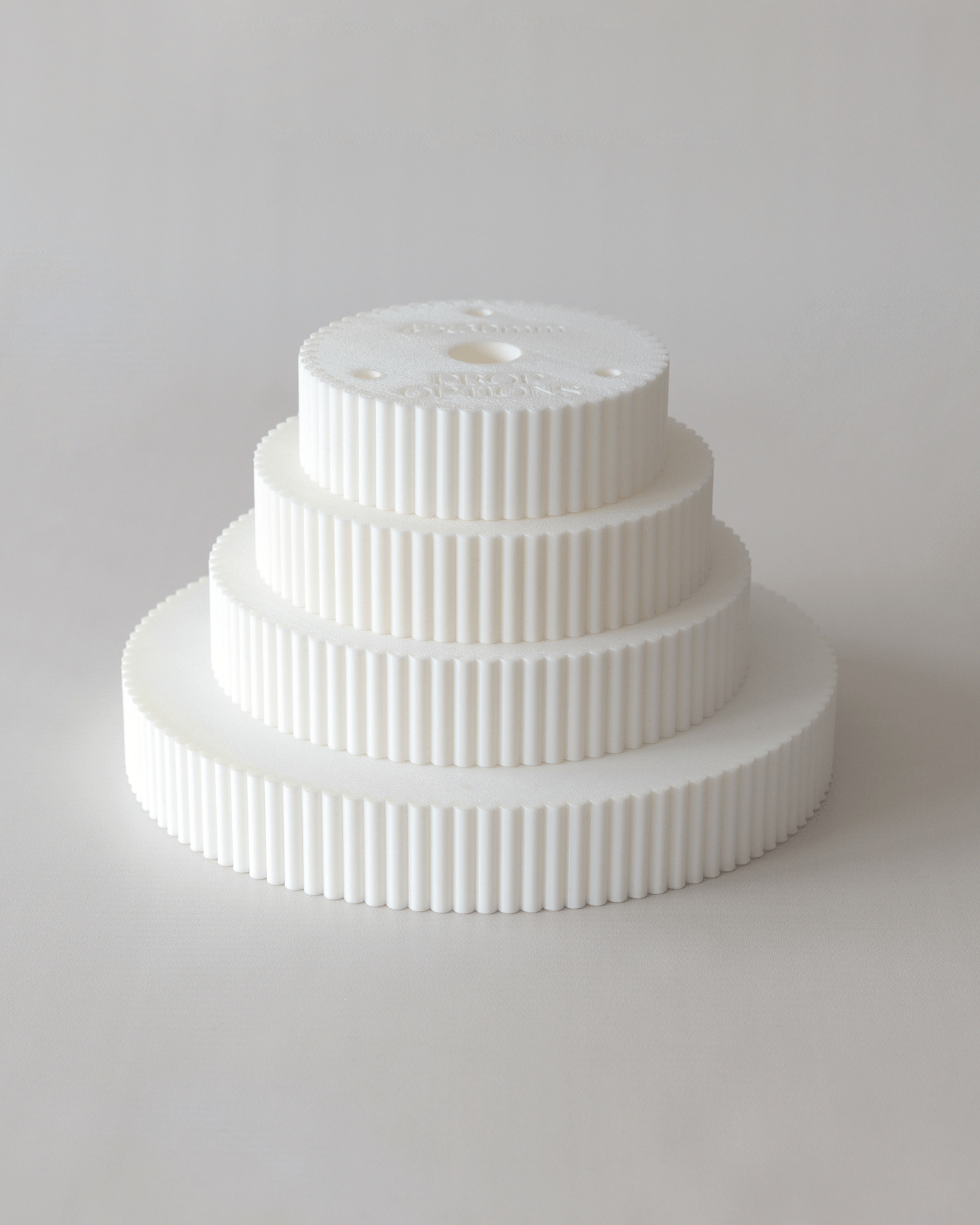 Round 30mm Reeded Cake Spacer - Prop Options