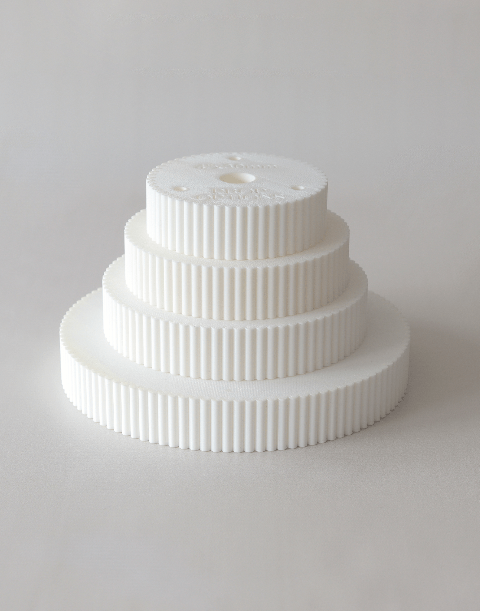 Round 30mm Reeded Cake Spacer - Prop Options