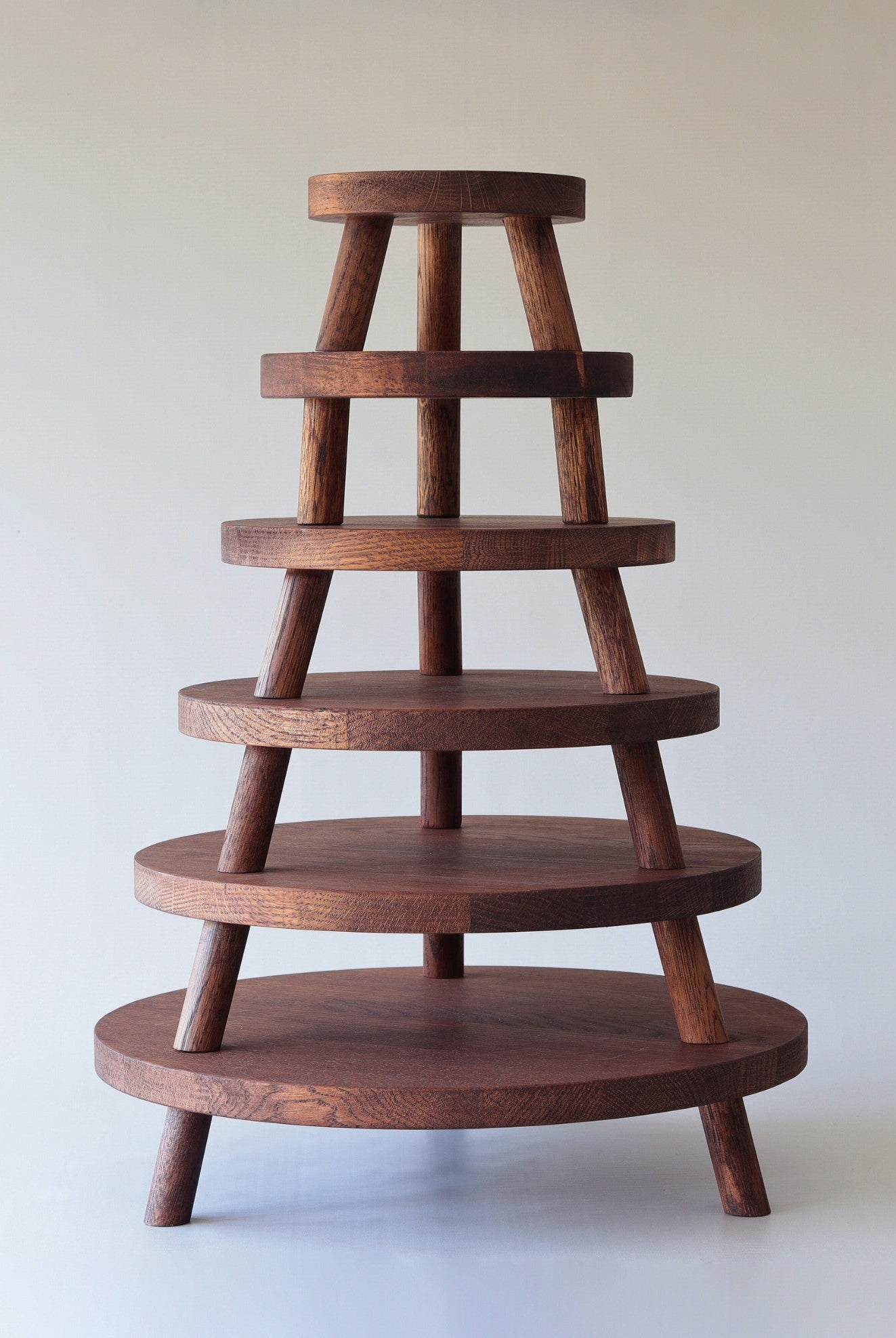 Solid Oak Tripod Cake Stand - Prop Options