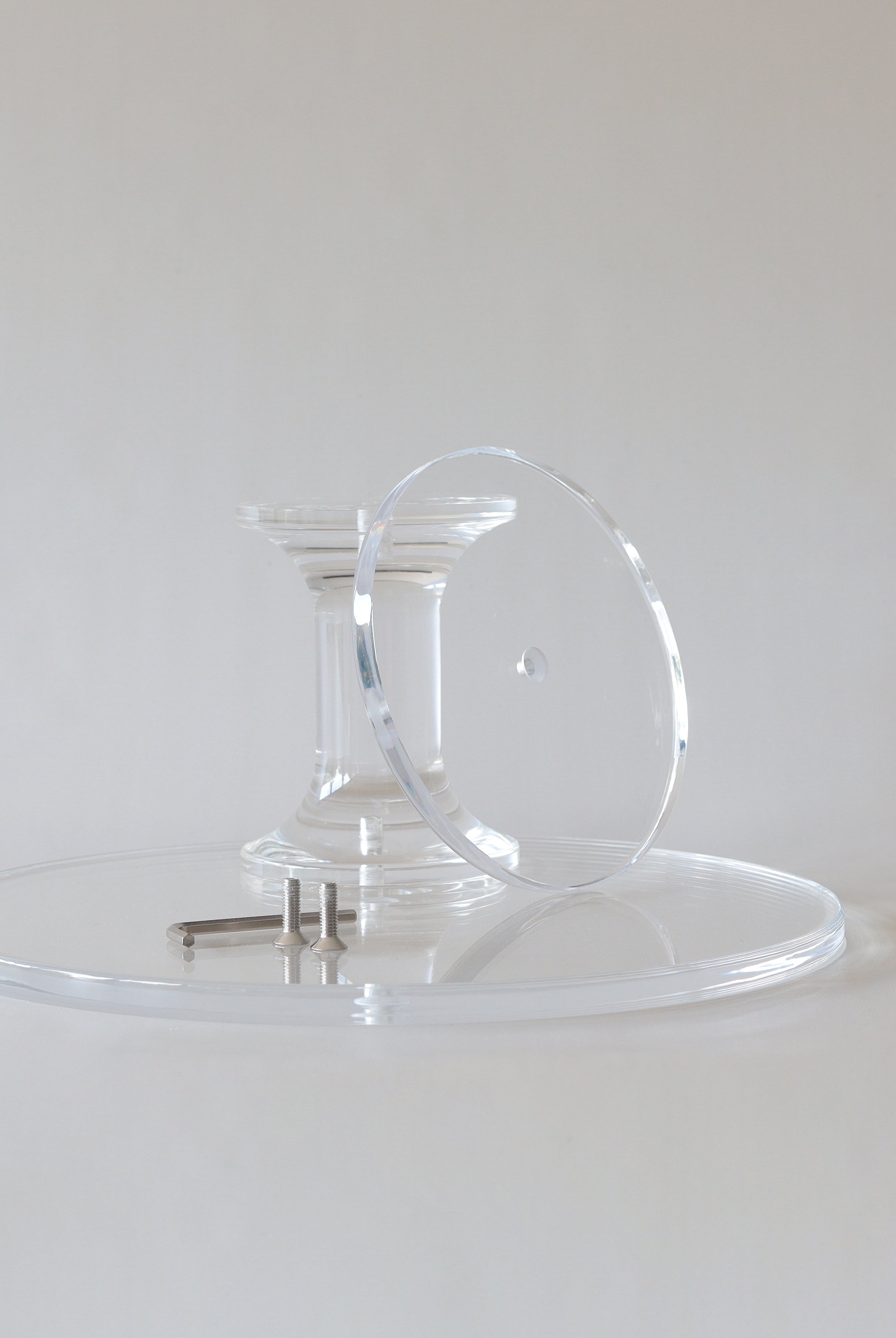 Ultra - polished Acrylic Pedestal Cake Stand - Prop Options