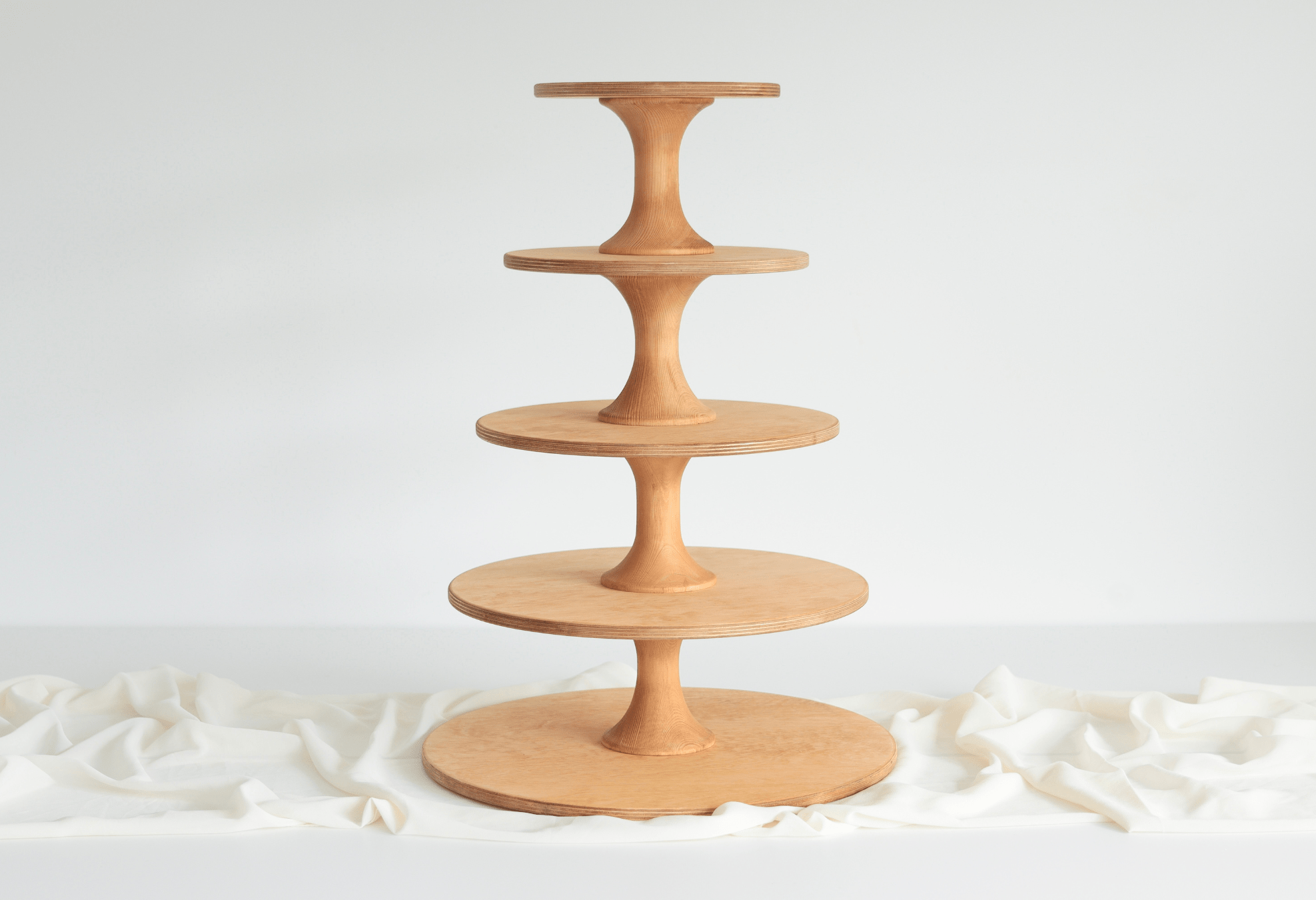 Deluxe Adjustable Scandinavian Birch Cupcake Stand - Prop Options