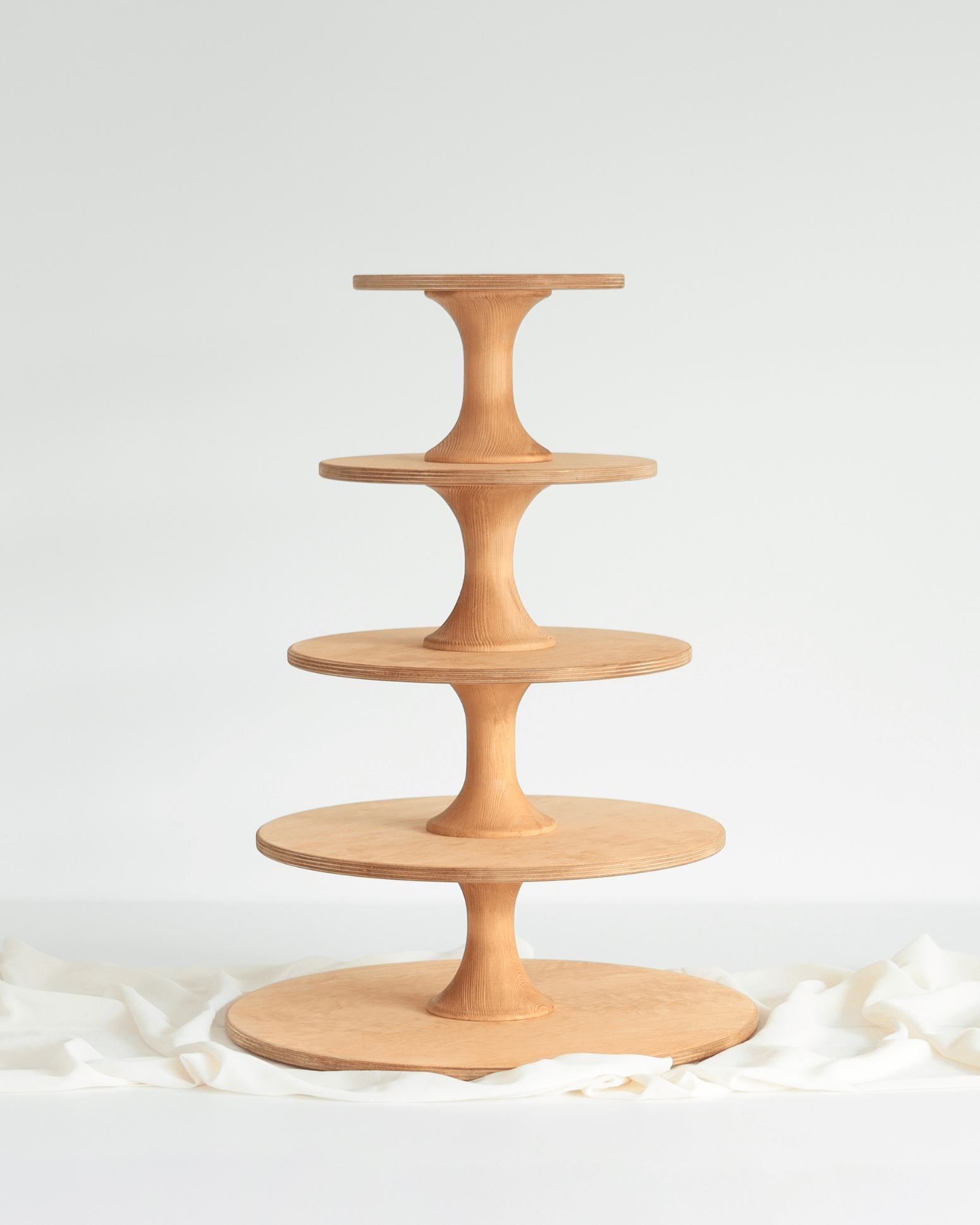 Deluxe Adjustable Scandinavian Birch Cupcake Stand - Prop Options