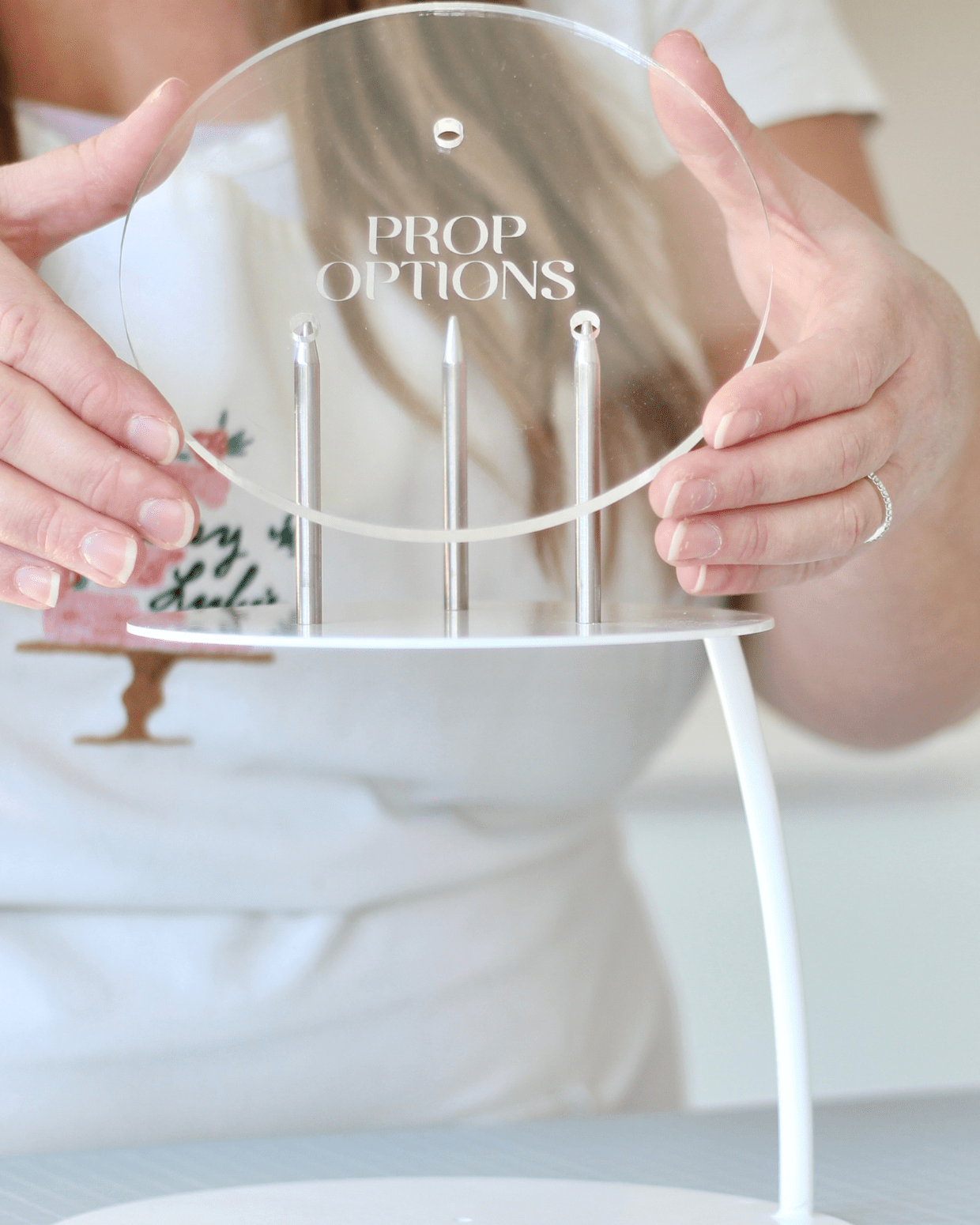 Round Premium Reusable Acrylic Cake Board - PropSecure® - Prop Options