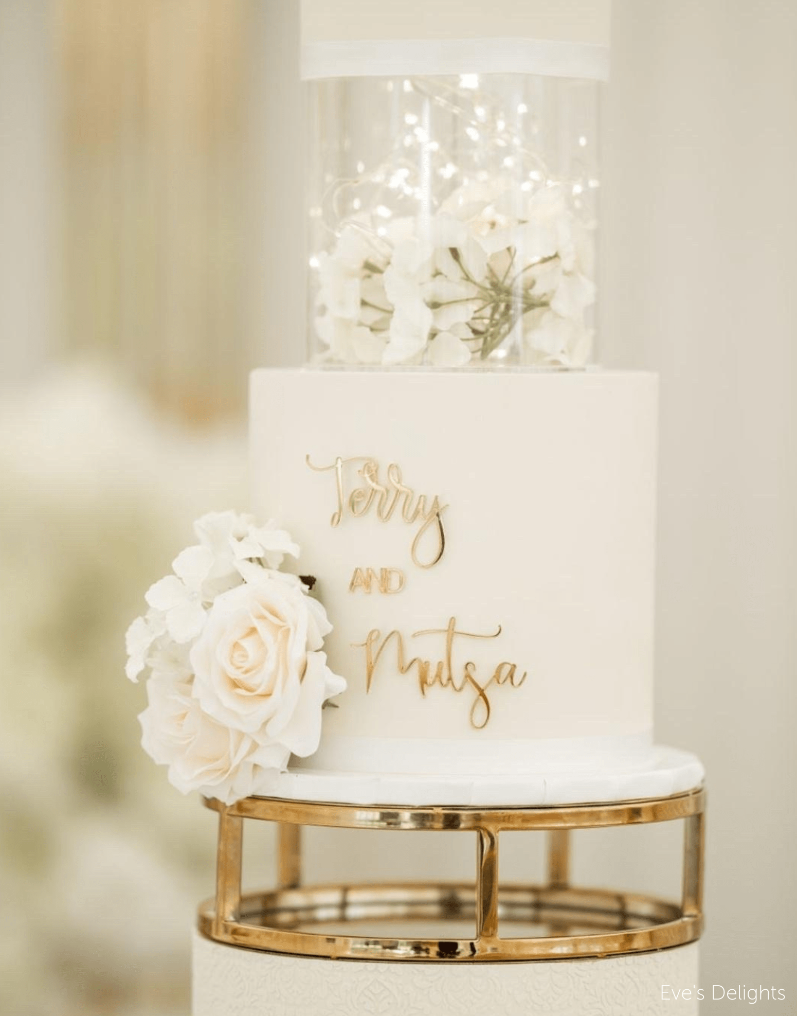 Présentoir à gâteau de mariage pour table à dessert - 30 cm - Avec Présentoir à gâteau de mariage pour table à dessert - 30 cm - Avec
