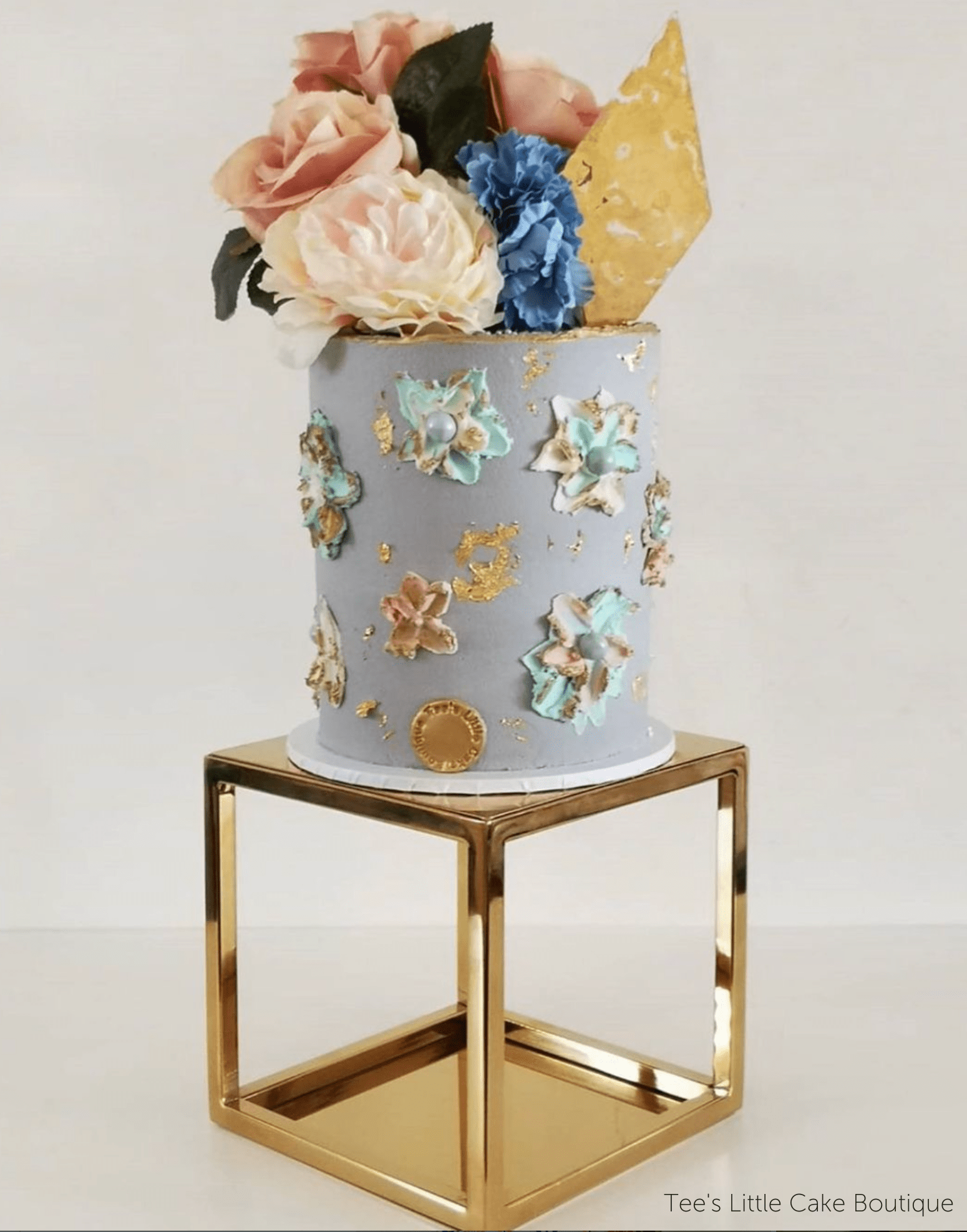 6" Square Metallic Cake Separator - Prop Options