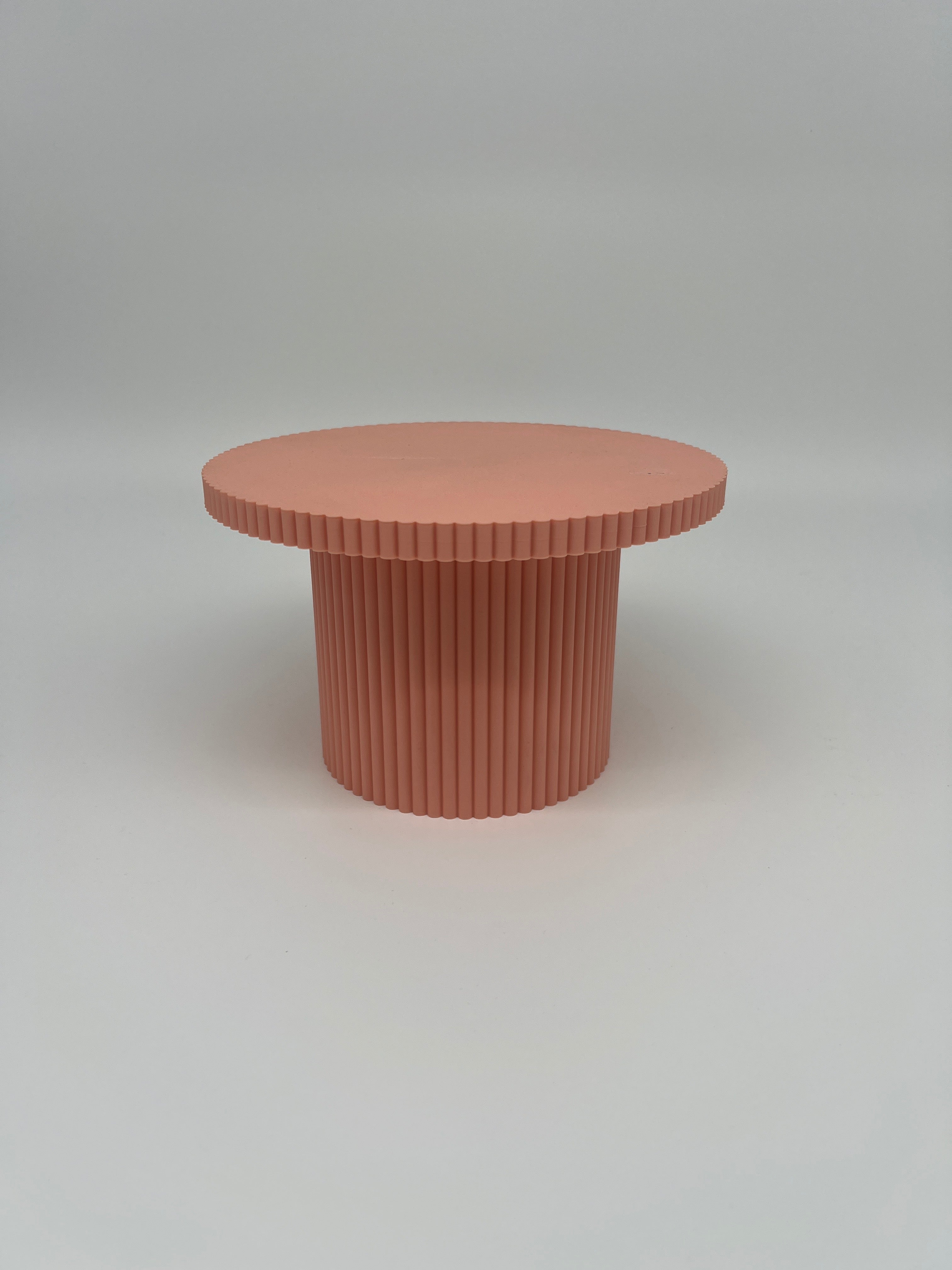 Outlet 8" Reeded Stand - Peach - Misprint - Prop Options