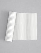 No.12 Wide Reed mini 4" texture rolling pin with its pattern rolled out on white fondant - Prop Options