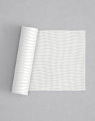 No.16 Linora mini 4" texture rolling pin with its pattern rolled out on white fondant - Prop Options