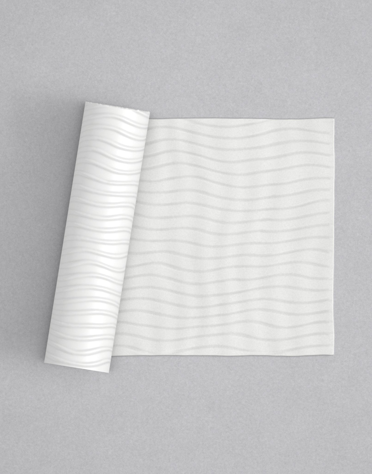 No.16 Linora mini 4" texture rolling pin with its pattern rolled out on white fondant - Prop Options