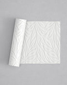 No.20 Full Bloom mini 4" texture rolling pin with its pattern rolled out on white fondant - Prop Options