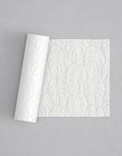 No.26 Monstera mini 4" texture rolling pin with its pattern rolled out on white fondant - Prop Options