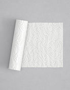 No.40 Rococo mini 4" texture rolling pin with its pattern rolled out on white fondant - Prop Options