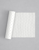 No.74 Polka mini 4" texture rolling pin with its pattern rolled out on white fondant - Prop Options