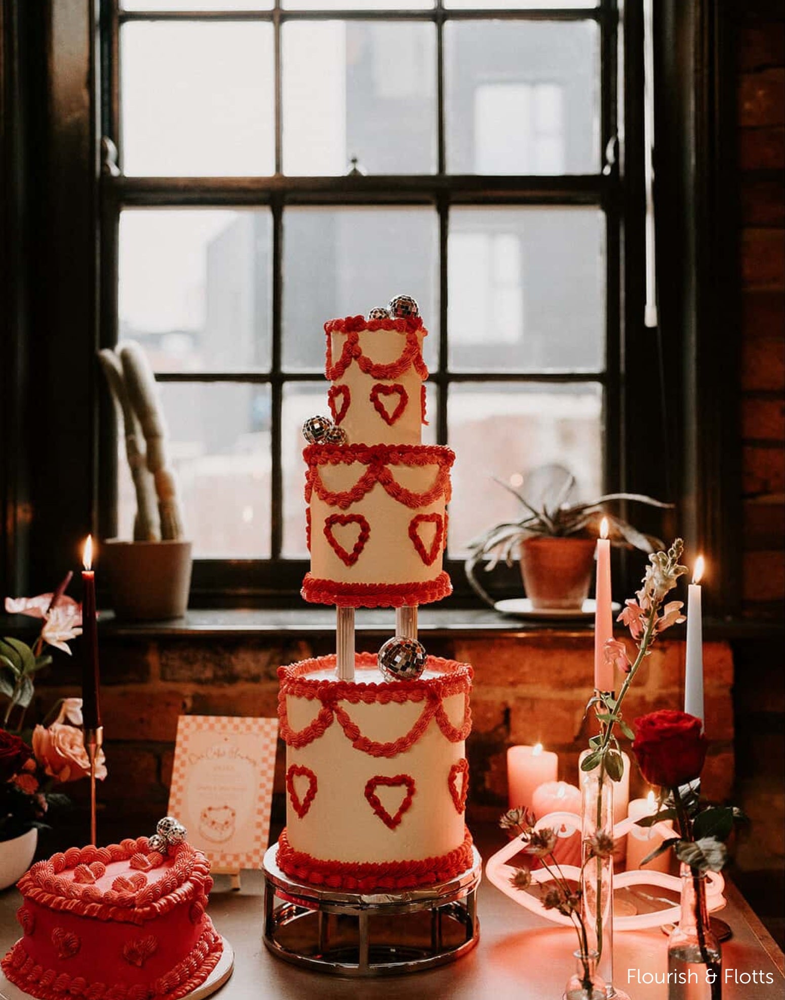 Silver Column Separator - Valentines Cake Flourish & Flotts