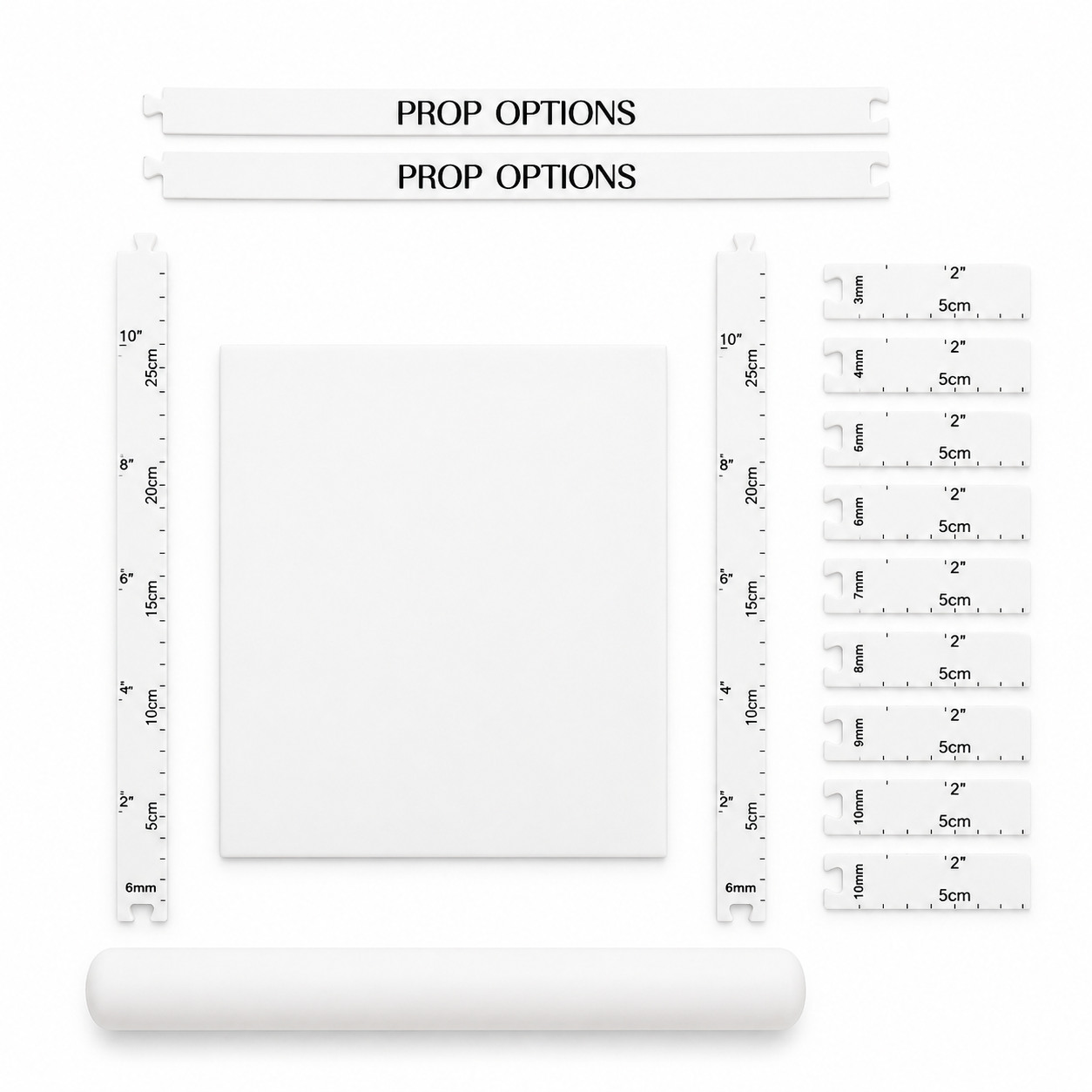 Fondant Thickness Guides - Prop Options