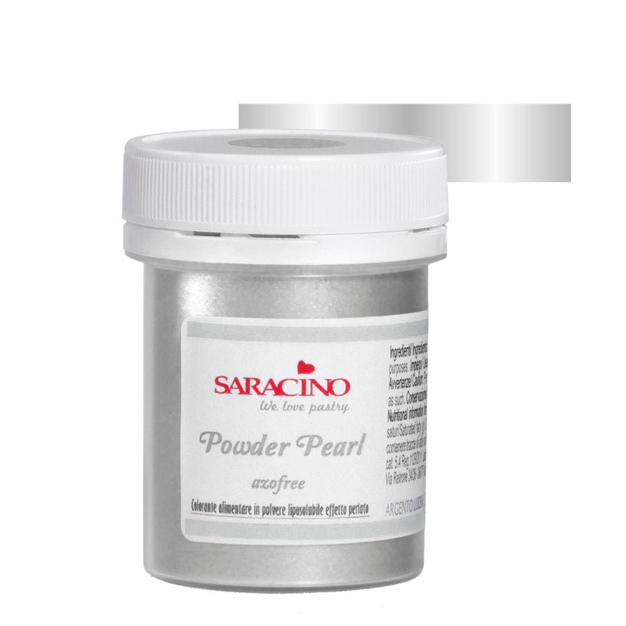 Edible Metallic Lustre Powder for Cake Decorating - Silver