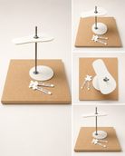 Components to create unicorn cake structure - multiple angles 
