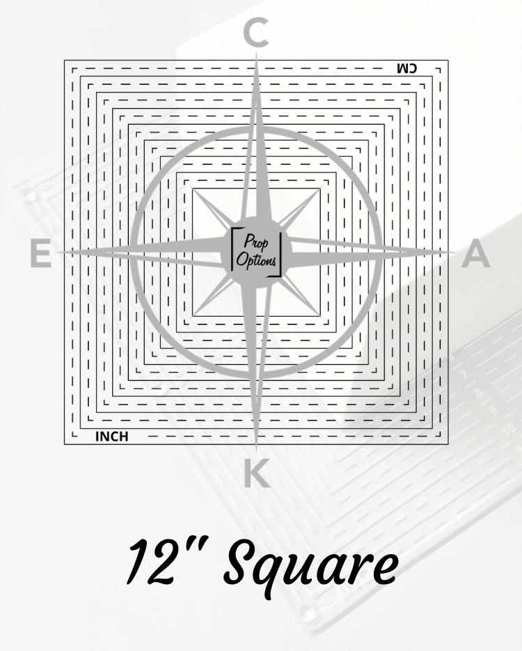 Prop Options 12" Square Compass Logo