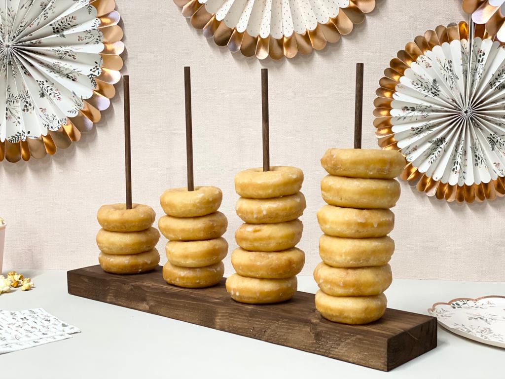 Prop Options wooden donut doughnut stand party donut stand